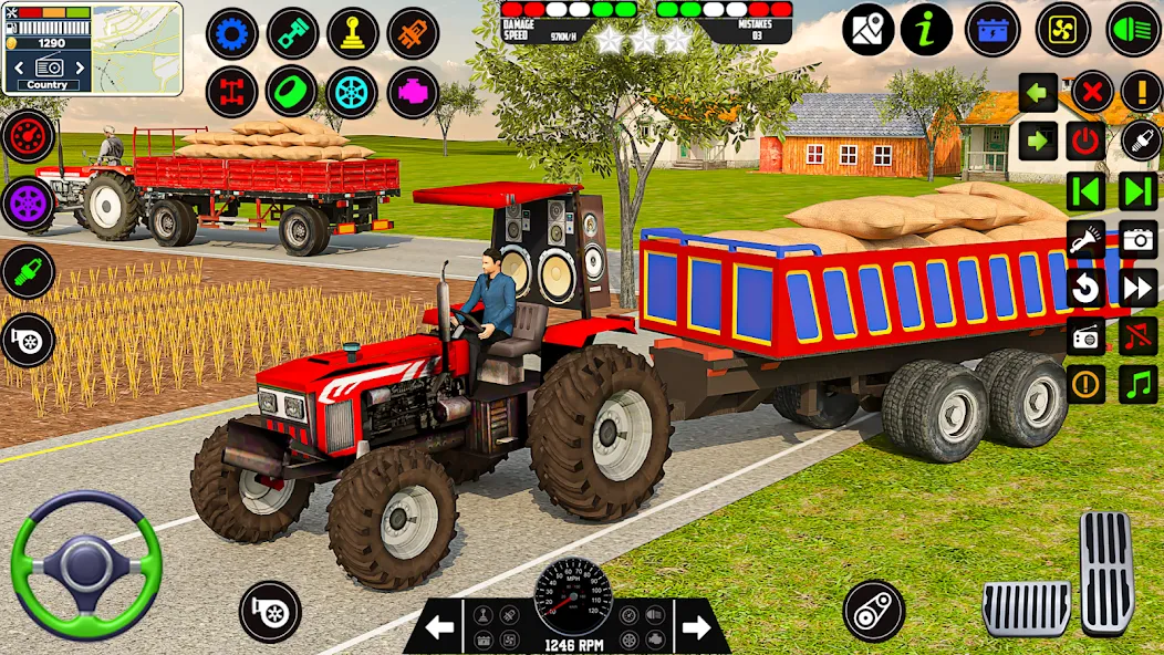 Farming Tractor Game Simulator (Фарминг Трактор Игра Симулятор)  [МОД Unlocked] Screenshot 5