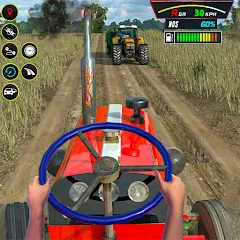 Скачать взломанную Farming Tractor Game Simulator (Фарминг Трактор Игра Симулятор)  [МОД Unlocked] - полная версия apk на Андроид