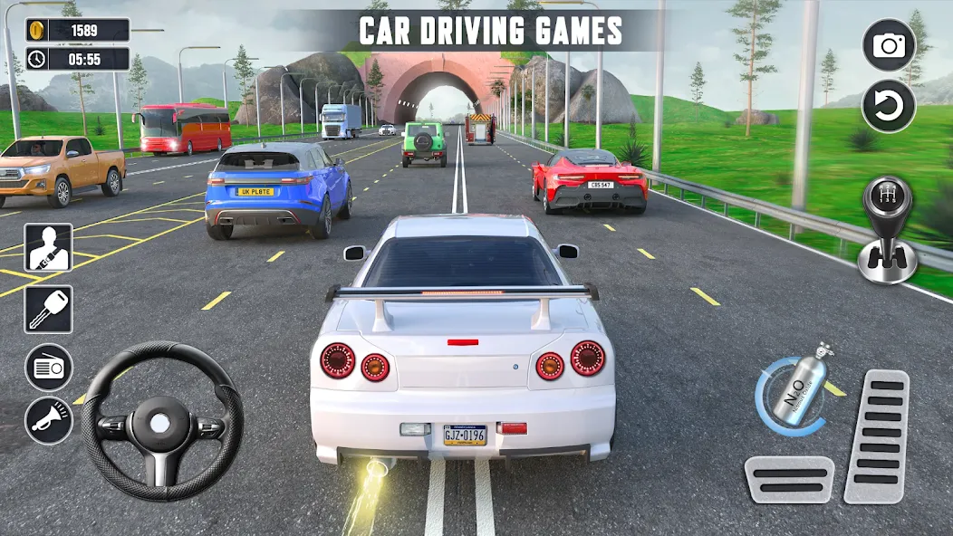 Real Highway Car Racing Games  [МОД Unlocked] Screenshot 1