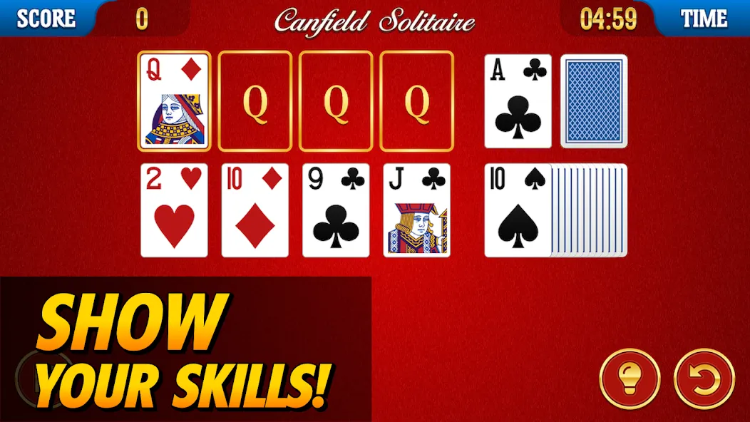 Canfield Solitaire (Кэнфилд пасьянс)  [МОД Unlocked] Screenshot 1