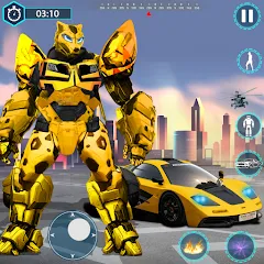 Взломанная Flying Robot Transforming Game  [МОД Unlimited Money] - стабильная версия apk на Андроид