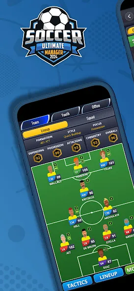 Ultimate Soccer Manager 2024 (Ультимейт Клуб Футбольный Менеджер)  [МОД Unlocked] Screenshot 1