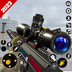 Скачать взломанную Sniper Gun Shooting game (ИГИ Снайпер Оружие Стрелялки Игры)  [МОД Unlocked] - последняя версия apk на Андроид