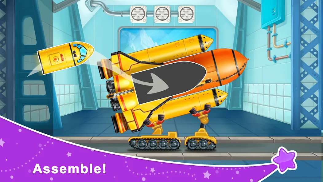 Rocket 4 space games Spaceship  [МОД Много монет] Screenshot 1