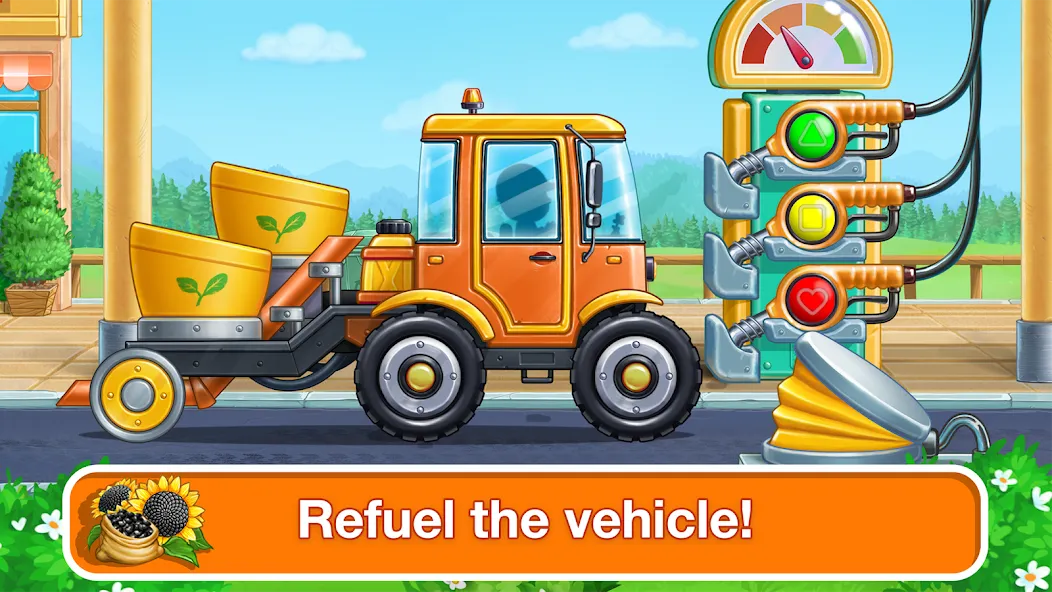 Tractor, car: kids farm games  [МОД Меню] Screenshot 5