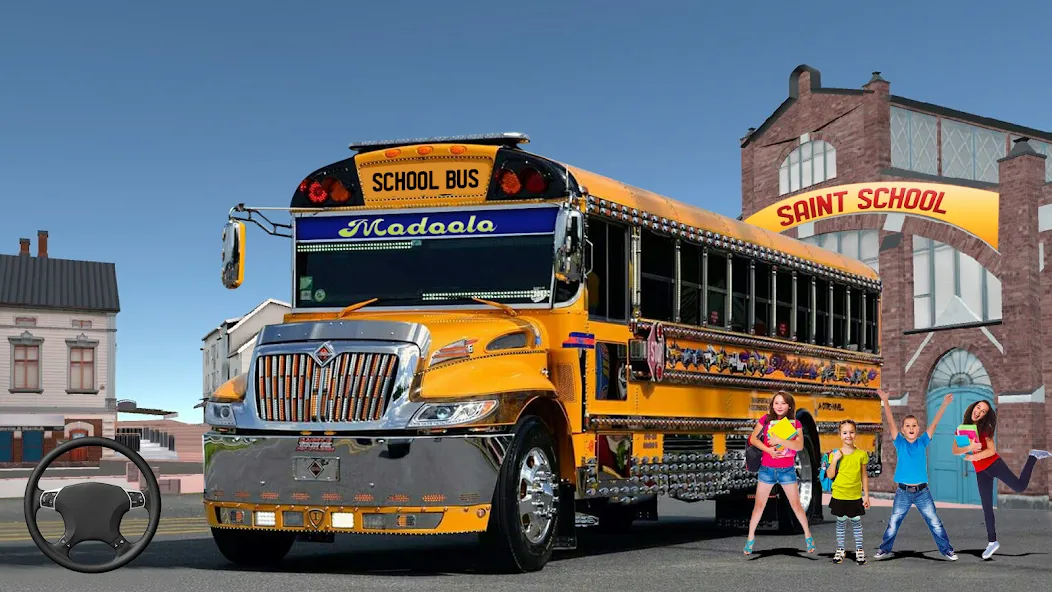 School Bus Transport Simulator (Школьный Автобусный Транспортный Симулятор)  [МОД Unlimited Money] Screenshot 5