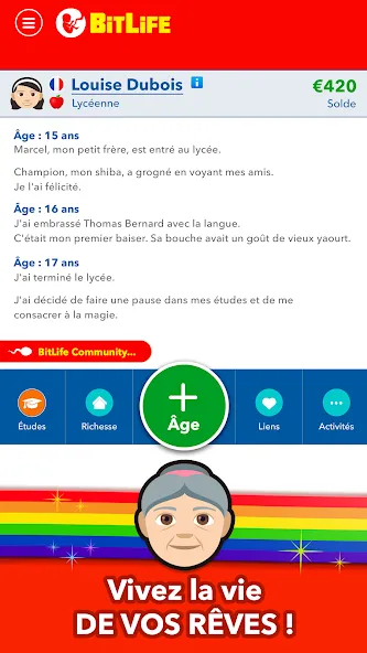 BitLife Français  [МОД Бесконечные деньги] Screenshot 4