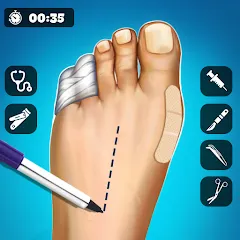 Взломанная Hospital Surgeon: Doctor Game  [МОД Menu] - последняя версия apk на Андроид