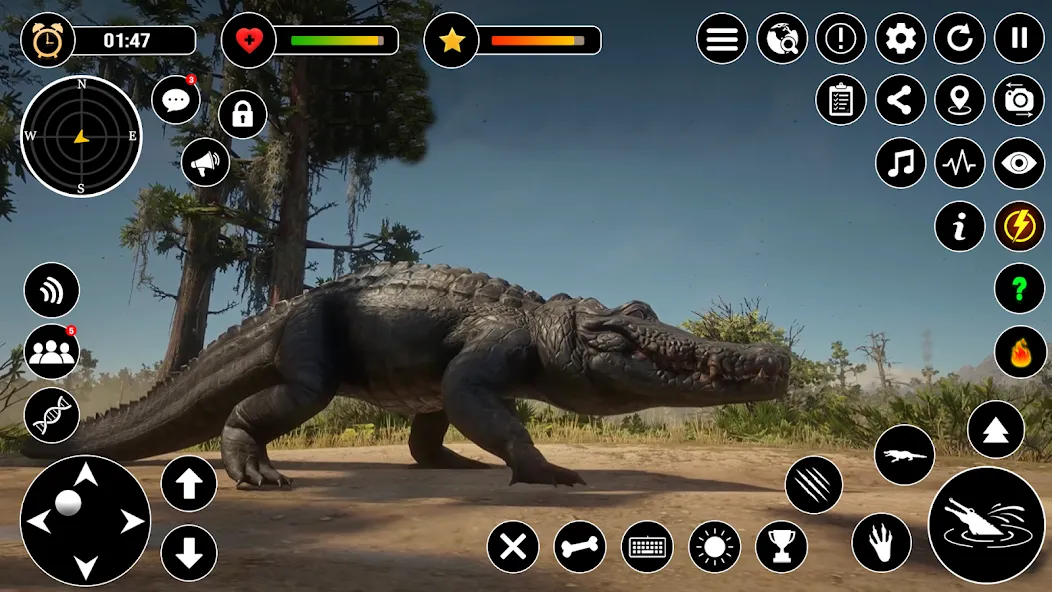 Animal Crocodile Attack Sim (Энимал Крокодайл Аттак Сим)  [МОД Mega Pack] Screenshot 1