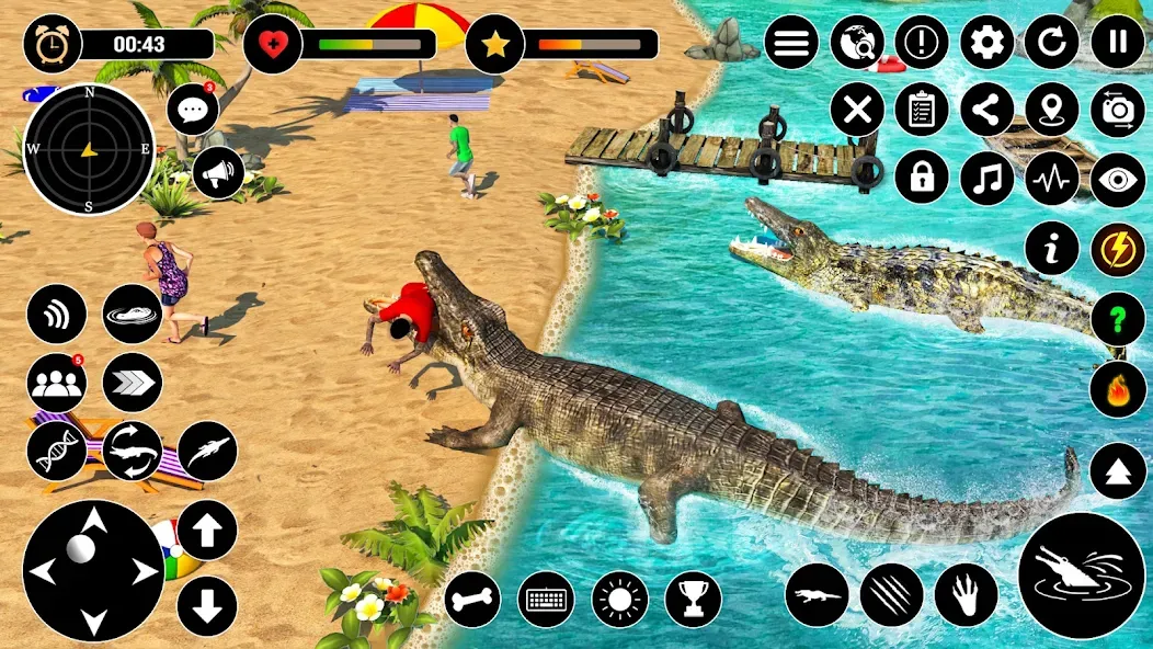 Animal Crocodile Attack Sim (Энимал Крокодайл Аттак Сим)  [МОД Mega Pack] Screenshot 3