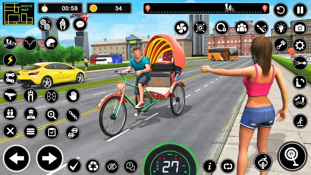 BMX Cycle Games 3D Cycle Race (игры на велосипеде 3D гонка)  [МОД Unlimited Money] Screenshot 1