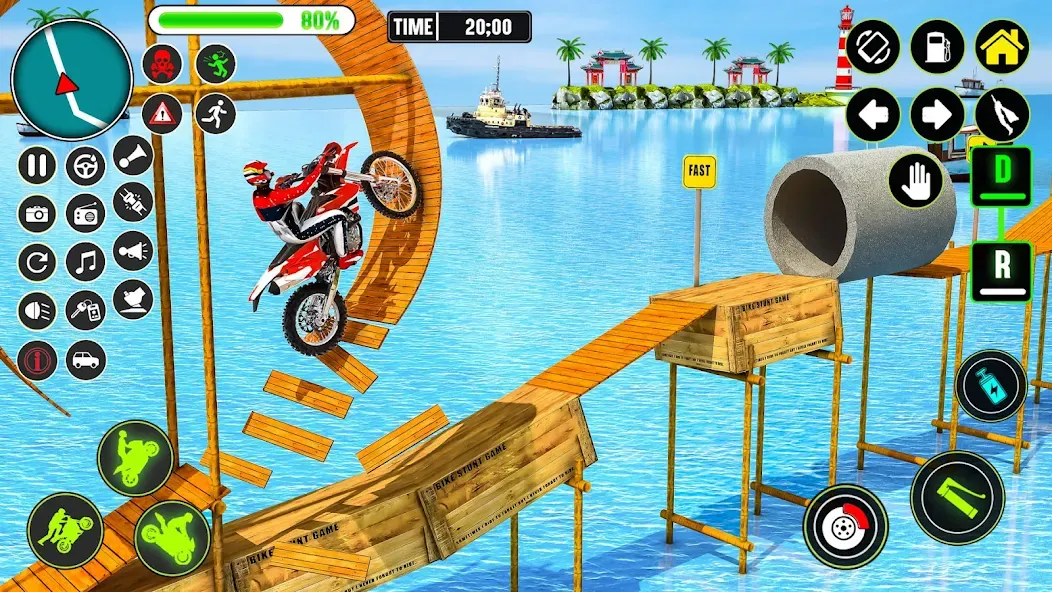 GT Bike Racing Game Moto Stunt (ДжиТи Байк Рейсинг Гейм Мото Стант)  [МОД Меню] Screenshot 2