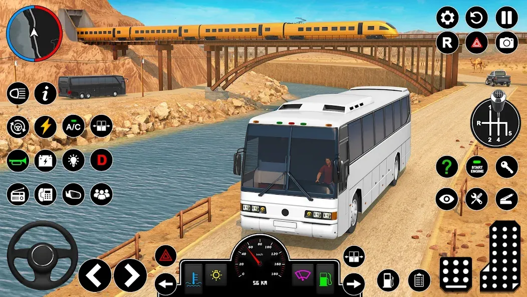 Offroad Bus Simulator Bus Game (Оффроуд Автобус Симулятор Игра)  [МОД Бесконечные деньги] Screenshot 1