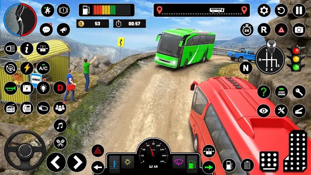 Offroad Bus Simulator Bus Game (Оффроуд Автобус Симулятор Игра)  [МОД Бесконечные деньги] Screenshot 4