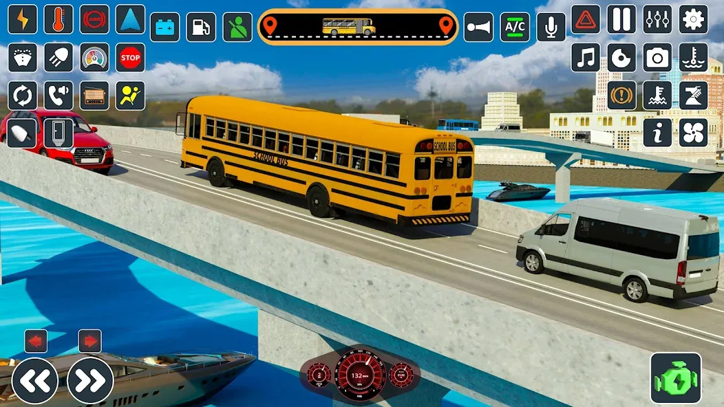 School Bus 3d : City Bus Games (Школьный автобус симулятор игры на автобусе)  [МОД Меню] Screenshot 4