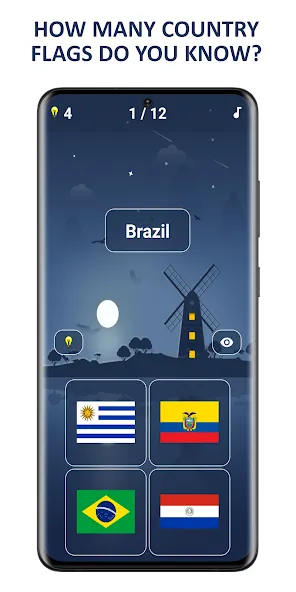 Flags of World Countries Quiz  [МОД Unlimited Money] Screenshot 1