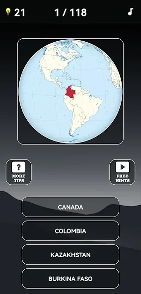 Guess the World Map Quiz  [МОД Menu] Screenshot 1