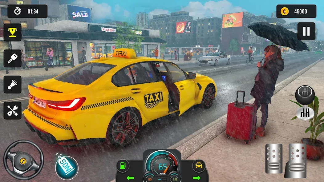 Taxi Simulator 3d Taxi Driver  [МОД Бесконечные деньги] Screenshot 2