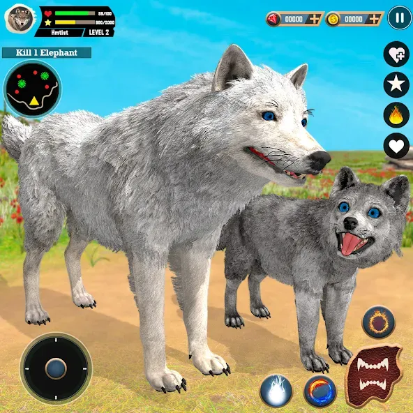 Wild Wolf Simulator Games  [МОД Все открыто] Screenshot 1