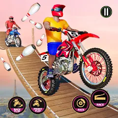 Взлом Motor Bike Stunt Racing Games (Мотор Байк Стант Гонки Игры)  [МОД Бесконечные деньги] - полная версия apk на Андроид