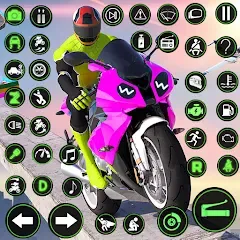 Скачать взломанную Racing Bike Stunt Games Master (Гонки на мотоциклах Мастер игр в трюки)  [МОД Mega Pack] - стабильная версия apk на Андроид