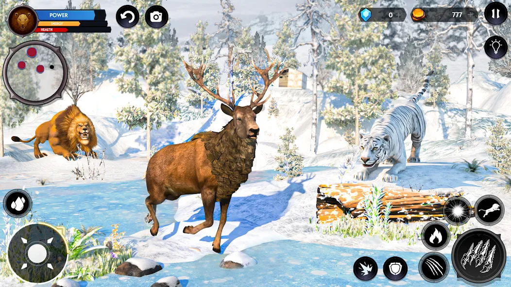 Lion Simulator Wild Lion Games  [МОД Бесконечные монеты] Screenshot 1