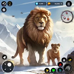 Скачать взлом Lion Simulator Wild Lion Games  [МОД Бесконечные монеты] - полная версия apk на Андроид