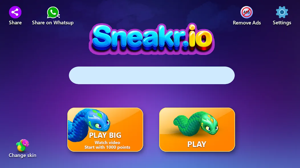 Sneak.io - Snake Game  [МОД Mega Pack] Screenshot 5