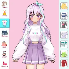 Взлом Anime Dress Up and Makeup Game  [МОД Бесконечные деньги] - стабильная версия apk на Андроид