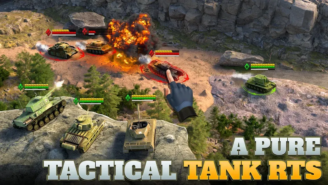 Tanks Charge: Online PvP Arena (Танковая атака)  [МОД Много денег] Screenshot 1