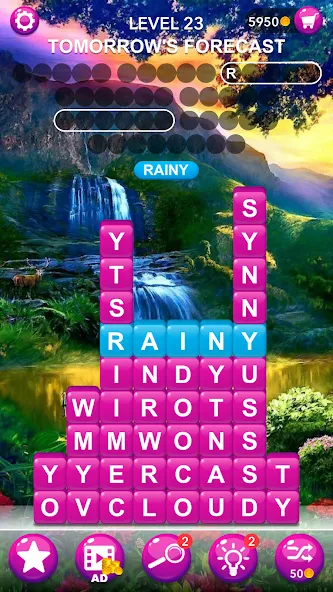 Word Tiles :Hidden Word Search  [МОД Много денег] Screenshot 3