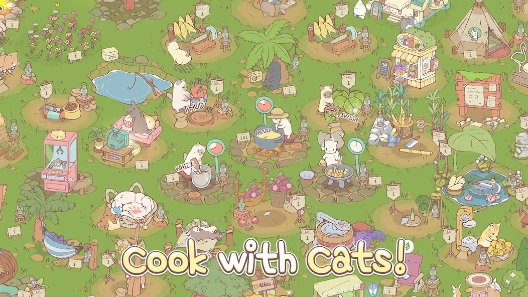 Cats & Soup - Cute Cat Game  [МОД Бесконечные деньги] Screenshot 2