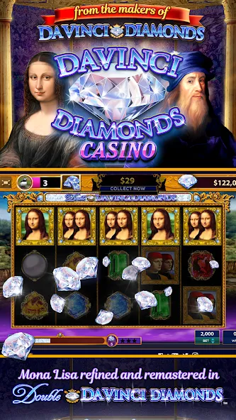 Da Vinci Diamonds Casino – Bes (Да Винчи Даймондс Казино)  [МОД Много монет] Screenshot 1