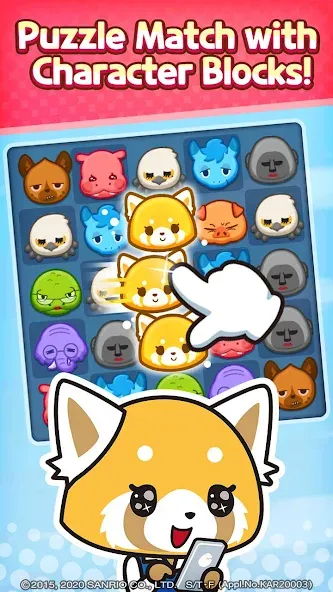 Aggretsuko : Match 3 Puzzle (Аггретсуко)  [МОД Много монет] Screenshot 1