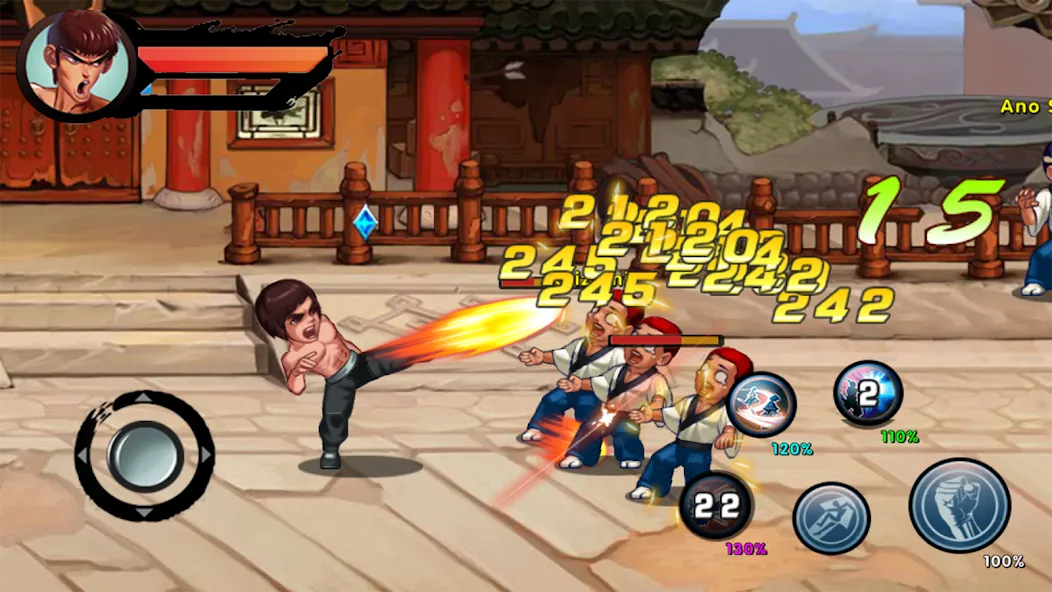 Kung Fu Attack: Final Fight (Кунгфу Атака)  [МОД Много денег] Screenshot 1