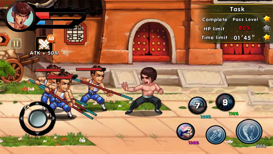 Kung Fu Attack: Final Fight (Кунгфу Атака)  [МОД Много денег] Screenshot 2