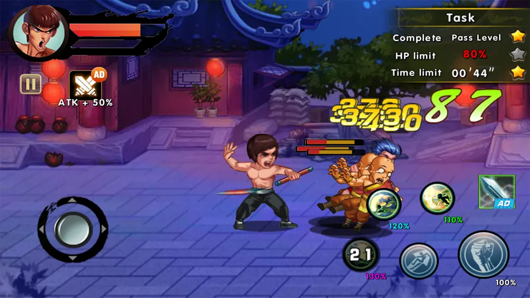 Kung Fu Attack: Final Fight (Кунгфу Атака)  [МОД Много денег] Screenshot 3