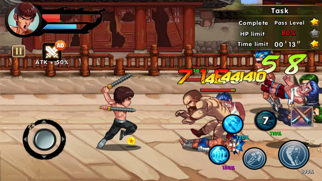 Kung Fu Attack: Final Fight (Кунгфу Атака)  [МОД Много денег] Screenshot 4