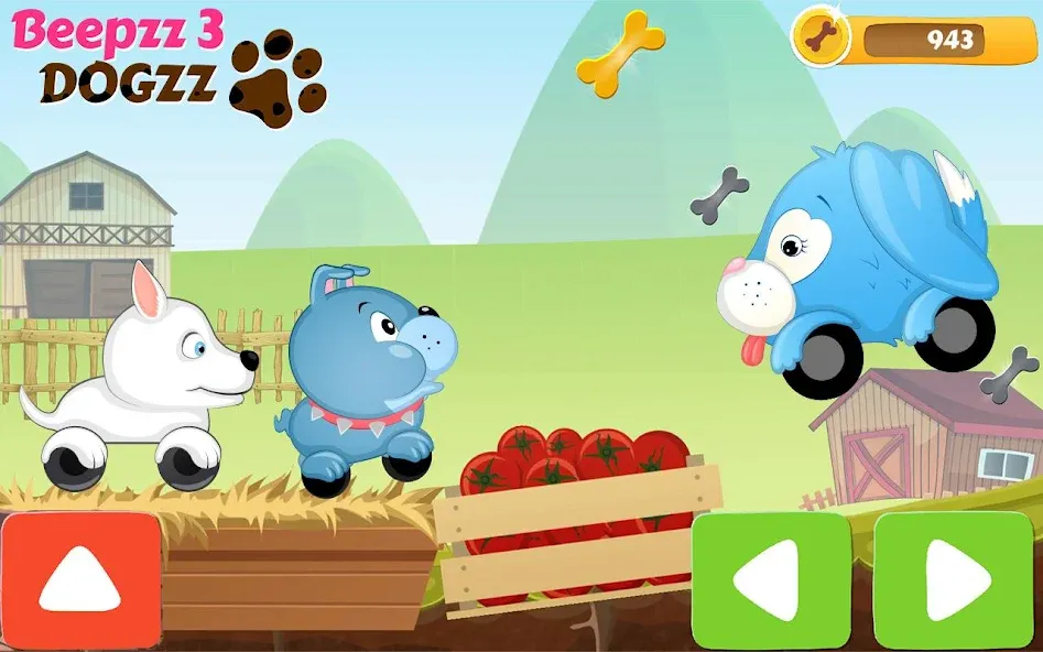 Racing games for kids - Dogs  [МОД Menu] Screenshot 2