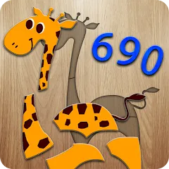 Скачать взломанную 690 Puzzles for preschool kids  [МОД Unlimited Money] - стабильная версия apk на Андроид