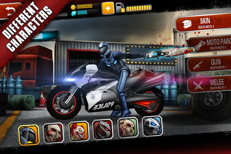 Death Moto 3 : Fighting  Rider (дет мото 3)  [МОД Все открыто] Screenshot 1