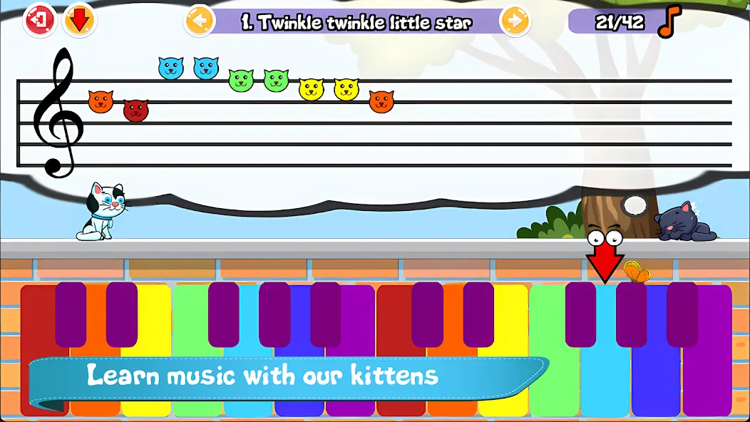 Cat Piano Meow - Sounds & Game  [МОД Бесконечные монеты] Screenshot 1