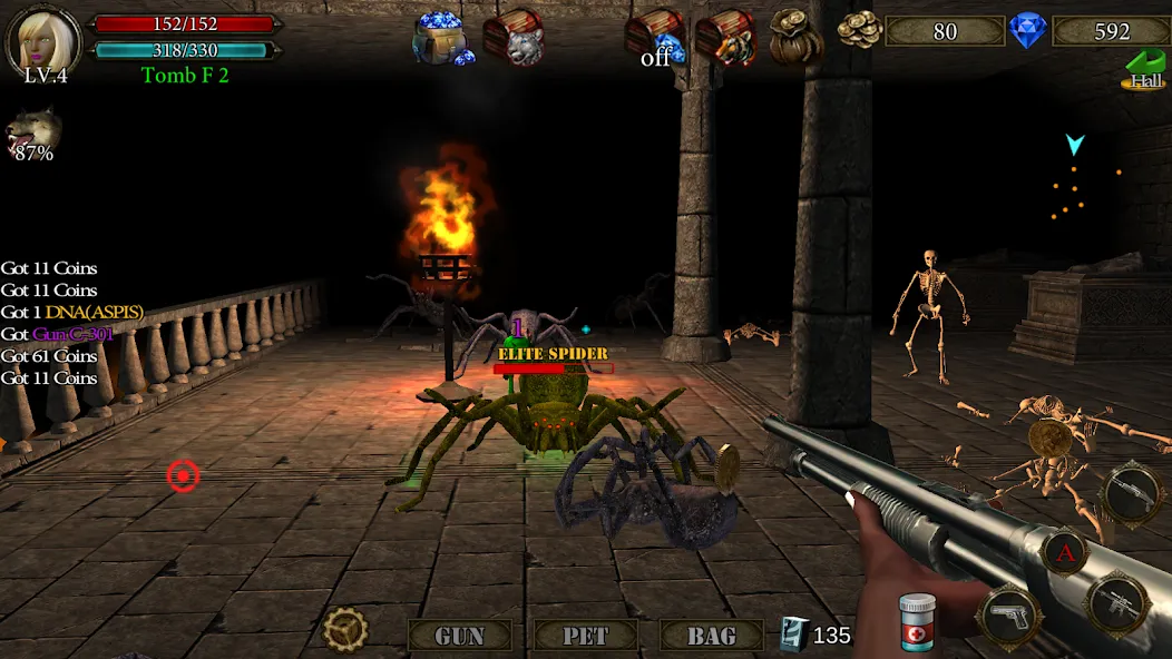 Dungeon Shooter : Dark Temple (Данжен Шутер)  [МОД Все открыто] Screenshot 5