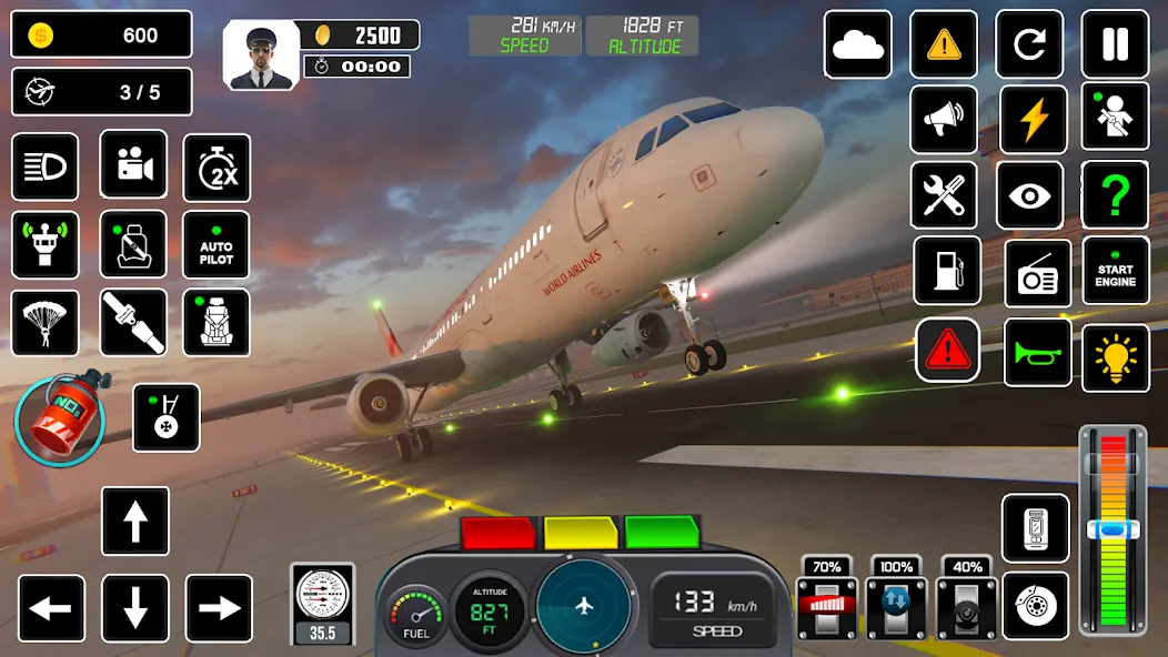 Pilot Flight Simulator Games  [МОД Unlimited Money] Screenshot 1