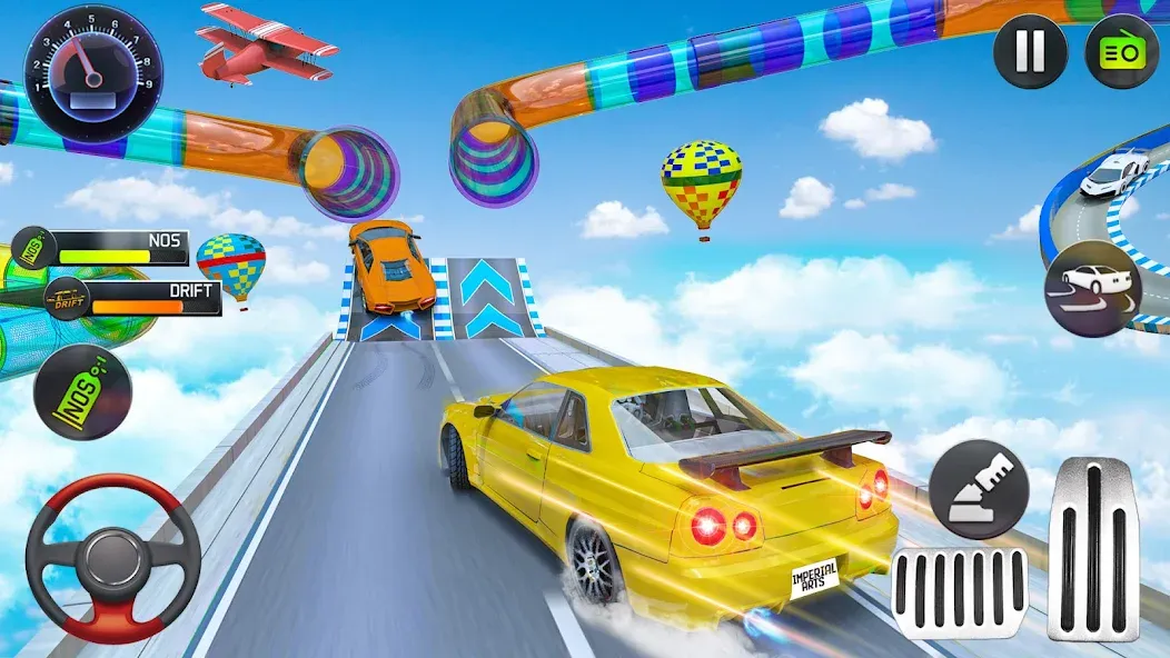 Mega Ramp Car Stunts Race Game  [МОД Бесконечные деньги] Screenshot 2