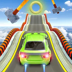 Скачать взломанную Mega Ramp Car Stunts Race Game  [МОД Бесконечные деньги] - последняя версия apk на Андроид