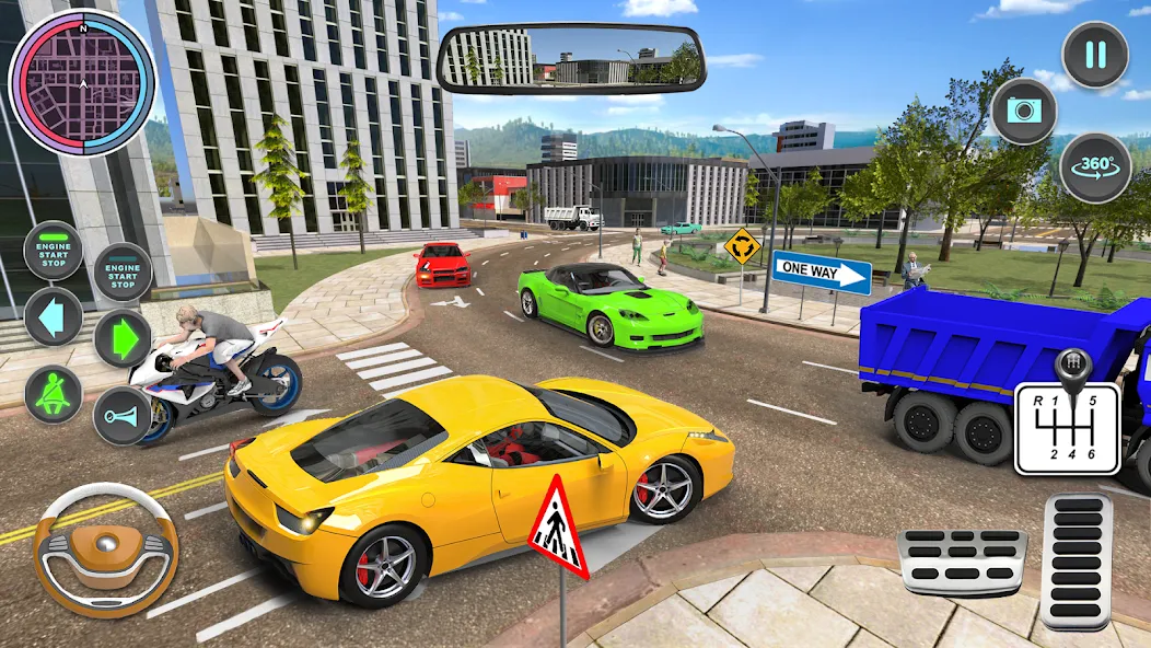 Modern Car Driving School Game  [МОД Бесконечные деньги] Screenshot 4