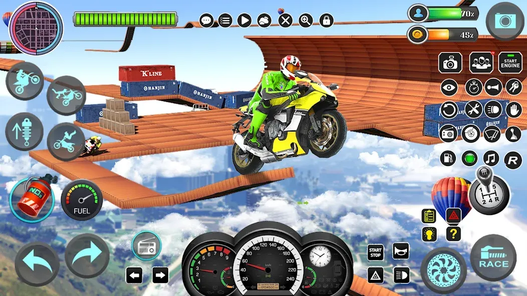 Mega Ramp Bike Stunts Games 3D  [МОД Бесконечные монеты] Screenshot 5