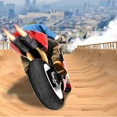 Взлом Mega Ramp Bike Stunts Games 3D  [МОД Бесконечные монеты] - полная версия apk на Андроид