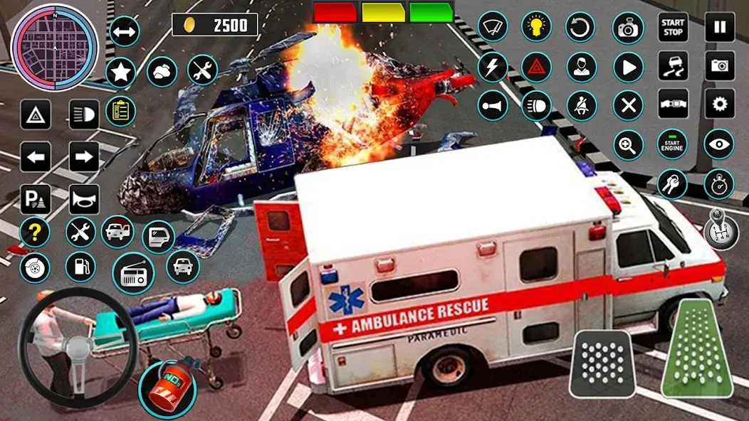 Heli Ambulance Simulator Game  [МОД Много монет] Screenshot 4